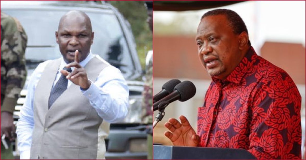 Farouk Kibet (pictured left) accused former president Uhuru Kenyatta of inciting Kenyans.